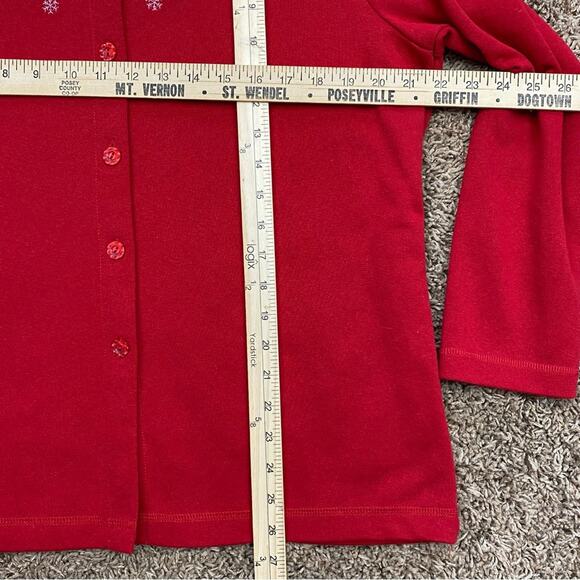 Vintage Bon Worth Grandma Christmas Holiday Embroidered sweater Medium - Picture 5 of 6